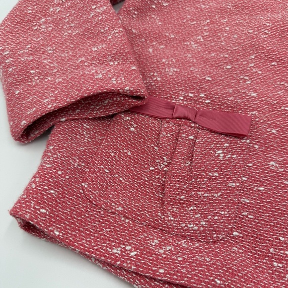 NWT Gap Kids Girls Boucle Jacket Pink White 2 Snap Closure 2 pockets Size XXL - Picture 2 of 11
